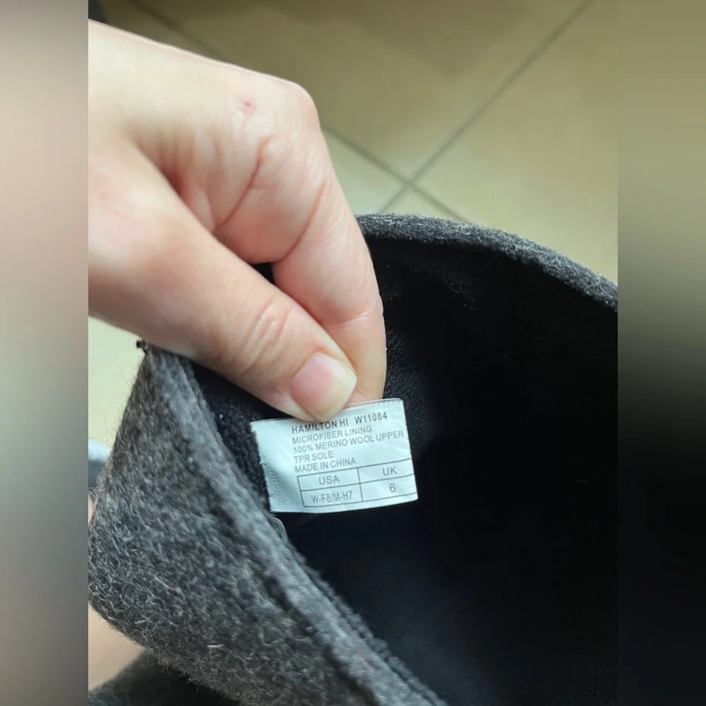 Emu Australia Hamilton Hi Gray Merino Wool Tall Boots W8 M7 - Picture 9 of 11